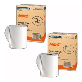 Kimberly-Clark Toalla En Rollo Marli 92257 12 Rollos 180 Mts Hoja Sencilla