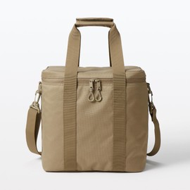 MUJI 84383137 Insulated Bag, Beige, Large Size, 12.6 x 11.8 x 8.3 inches (32 x 30 x 21 cm)