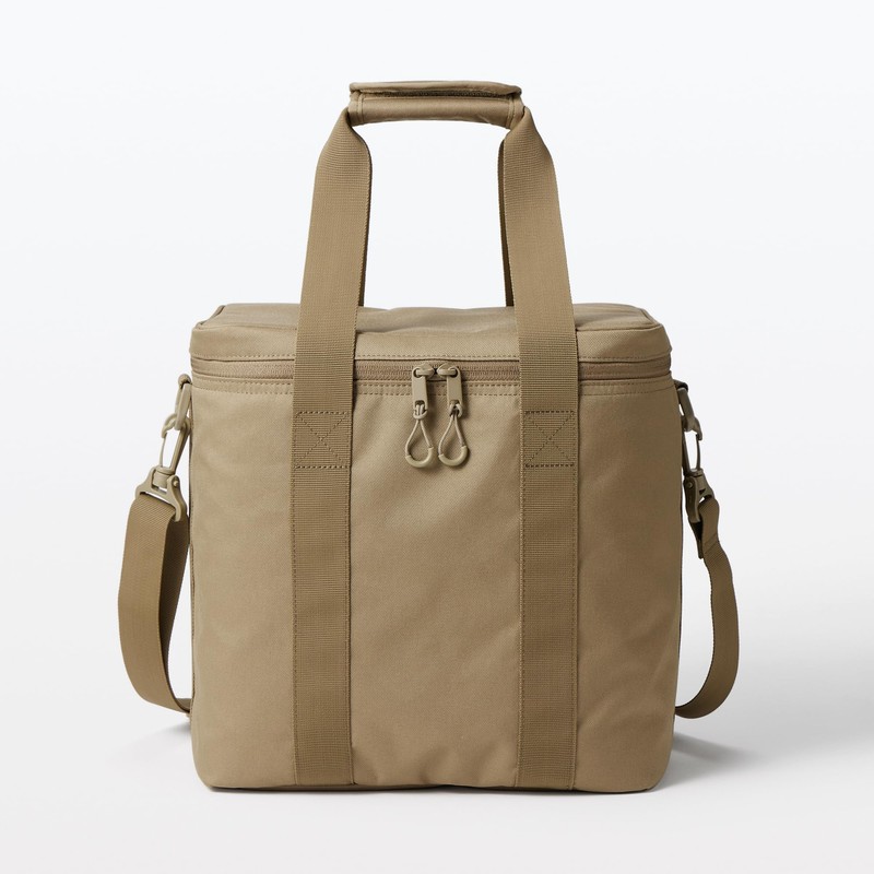 MUJI 84383137 Insulated Bag, Beige, Large Size, 12.6 x 11.8