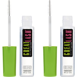 Maybelline New York Great Lash maquillaje de máscara lavable, negro más negro, 2 unidades, Transparente, 2 unidades
