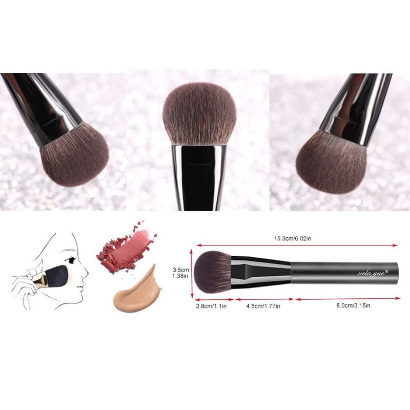 Vela.Yue Makeup Brush Cosmetic Brush Foundation Brush Finishing Round Flat