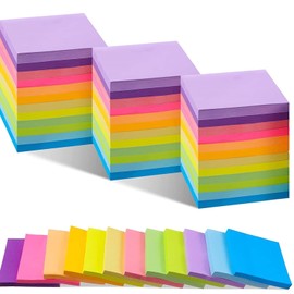 Feishiong Sticky Notes,3x3 in Colorful Post Notes,Super Sticking Power, 8 Bright Color Self-Stick Note Pads, Easy to Post for Office, Home, Meeting, School