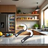 Calsgkspray 2Pcs Black Manual J-Shape Ring Pull Can Opener, Ideal
