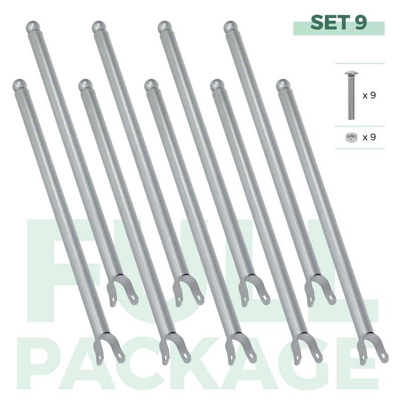 TPHUC 9 Pack Chain Link Fence Extension, 25.2'' Fence Extension