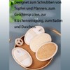 HSYTEK 1 x Natural Loofah Sponge, Exfoliating Sponge, Loofah Sponge