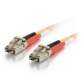 C2G 33027 OM2 Fiber Optic Cable - LC-LC 50/125 Duplex Multimode PVC Fiber Cable, Orange (3.3 Feet, 1 Meter)