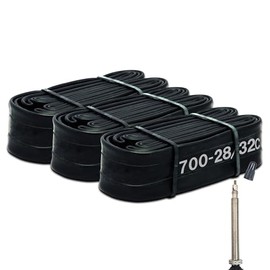 Shinko MTB 64748 Bicycle Tube, Set of 3, 700C Inch, 700-28/32C, Presta 2.4 inches (60 mm), Front and Rear Plus Spare Tube, Bicycle Puncture Repair, Road Bike, Cross Bike,