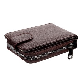 Ipetboom Compact PU Card Holder Wallet Lightweight Accordion Bag for Id Cards Bus Pass and Coins Practical Purse for and Portability for Everyday Use