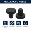 sourcing map 16 Pieces Black Rubber Stopper, 7mm Plug Holes