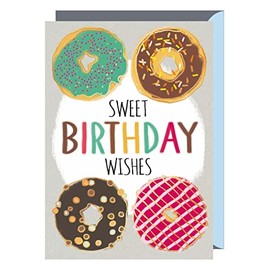 Quire Rough Elegance Card Birthday Doughnuts