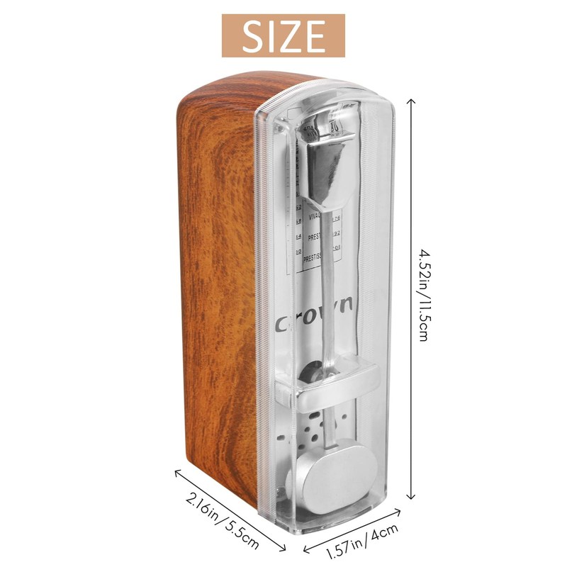 Roundsky Portable Mini Mechanical Metronome Universal Metronome for Piano Guitar