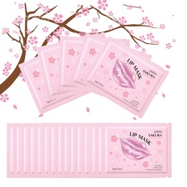 20PCS Cherry Blossom Lip Masks for Women - Nourishing and Protective Lip Care - Repairs, Exfoliates, and Prevents Chapped Lips - Includes Lip Balm