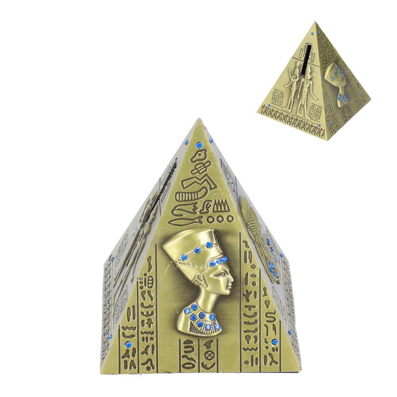 Egyptian Pyramid Model Green Bronze Large Retro Classic Exquisite Decorative
