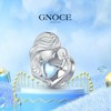GNOCE Mother & Child Moonstone Charm Sterling Silver Charm for