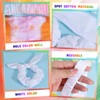 120PCS White Cotton Scrunchies Set for Tie Dye, Includes Scrunchies