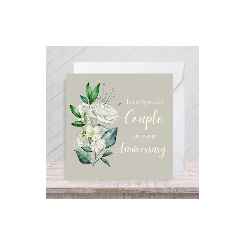 Second Ave Special Couple Anniversary Flower Square Card Partner Anniversary