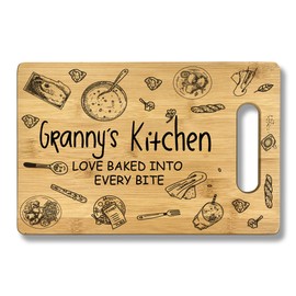 CGBHW Granny Gifts for Grandma Wood Cutting Board, Thank You Gifts Appreciation Gifts for Women Nana, Mimi Gifts from Grandkids Granddaughter Grandson Wooden Chopping Board Cutting Boards for Kitchen