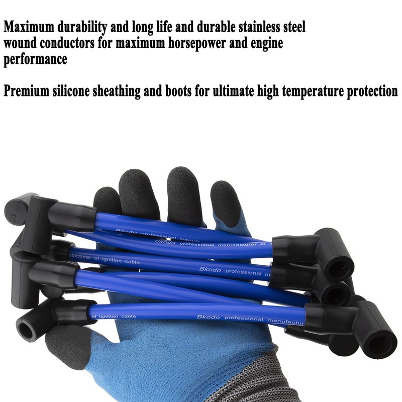 6 Pcs Spark Plug Wire 6" High Performance Premium Marine