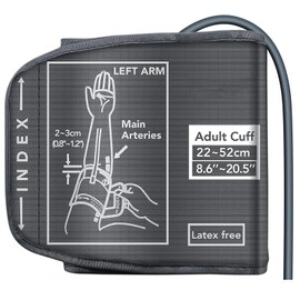 Replacement Extra Large Cuff for Omron BP Monitors 22-52CM Big Arm - Adjustable XL Blood Pressure Cuff, Includes 6 Universal Interface, Blood Pressure Monitors Large Cuff Compatible