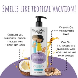 Maya Mari Curly Hair Kids Ultimate Curls Set – Includes 2in1 Shampoo and Conditioner and Leave-In Conditioner