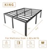 HOBINCHE 20 Inch King Size Bed Frame, No Box Spring