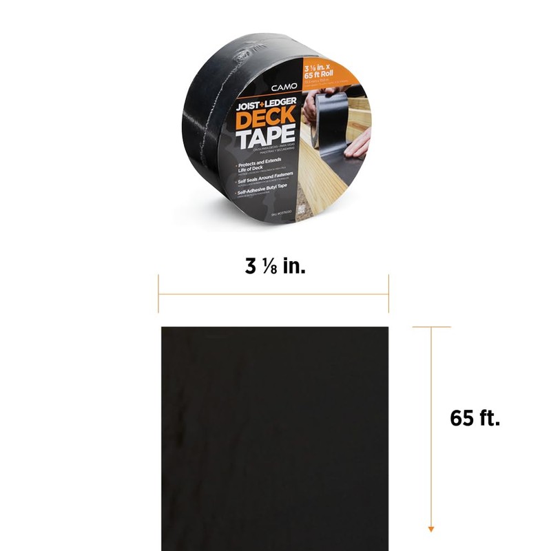 Camo Deck Joist Tape, 3-1/8" x 65', Butyl Flashing Tape