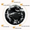AUTOXBERT 3Pcs Cow Print Steering Wheel Cover Set 15Inch Wheel