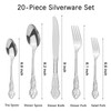 Retro Royal Silverware Set With Gift Box, 20-Pieces Cutlery Set