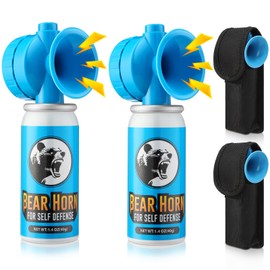 1.4oz Bear Horn Self Defense 123dB Loud Air Horn Audible up to 1/2 Mile Safety Air Horn for Wild Animals Bear Alarm for Hiking Climbing Camping and Outdoor Protection (1)