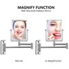QiMH 3X Magnifying Wall Mounted Vanity Makeup Mirror | Rectangular