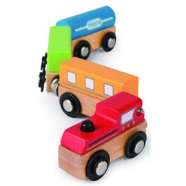 Hape Qubes Wooden Magnetic Classic Train Set