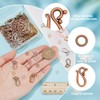 GOMAKERER 100pcs S Hook Ring Clasps, 5 Colors Tibetan Metal
