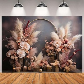 Retro Boho Flowers Window Photography Background Bohemian Room Backdrops Adult Birthday Wedding Maternity Portrait Decor Backdrop Photo Studio,8x6ft/96x72Inch