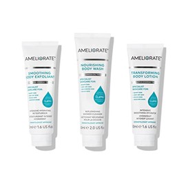 AMELIORATE 3 steps to smooth the skin.