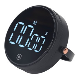 Digital Kitchen Timer Magnetic Large LED Display Kids Classroom Countdown Adjustable Volume for Cooking Fitness Black