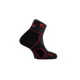 Lurbel Challenge, trail running socks, anti-blister, anti-odor, breathable mountain socks, unisex., black/red