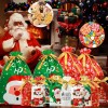 34Pcs Christmas Gift Bags Assorted Sizes, Christmas Drawstring Gift Bags
