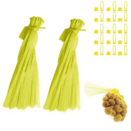 Fulanfudi 100pcs Seafood & Egg Hatching Mesh Produce Bags, Reusable Crawfish & Onion Boiling Bags
