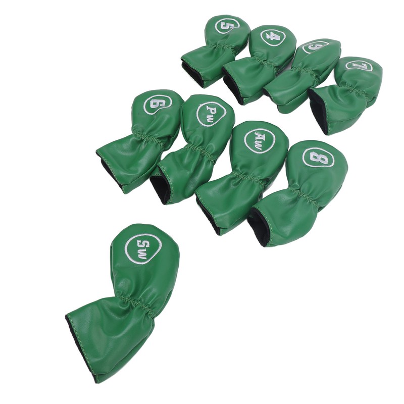 9pcs Golf Club Cover PU Leather Stylish Portable Golf Head