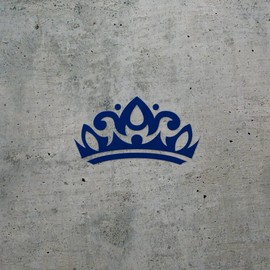 Decal Stickers of Girly Stuff Tiara Crown (Navy Blue) (Set of 2) Premium Waterproof Vinyl Decal Stickers for Laptop Phone Accessory Helmet Car Window Mug Tuber Cup Door Wall - ANDstic096635AB