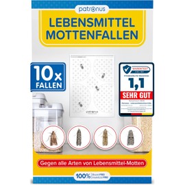 Food Moth Trap [Pack of 10] – Highly Effective Pheromone Moth Trap for Food Infestation Control – Maximum Attracting Effect with High-Performance Glue – Ideal for Detecting and Managing Food Moths