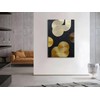 Slyart Black and Gold Texture Wall Art, Handmade 3D Arch