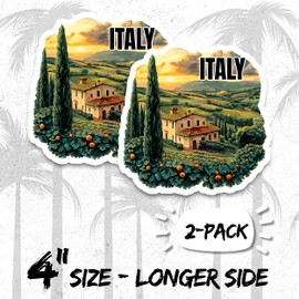 Italy Magnet 4 Inch 2-Pack Boot Country – Strong Vinyl Decorative Travel Magnets for Fridge Locker Kitchen Office – Cute Fun Aesthetic Cool Durable & Long-Lasting Souvenir ID44999