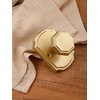 SORWDUERM 1 Pack Gold Door Knobs Passage Door Knobs Brushed