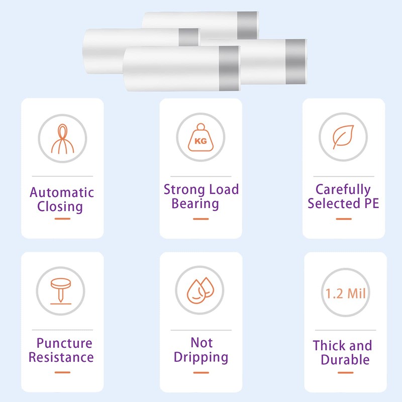 4 Packs(200 Count Total) Code G 8 Gallon Heavy Duty