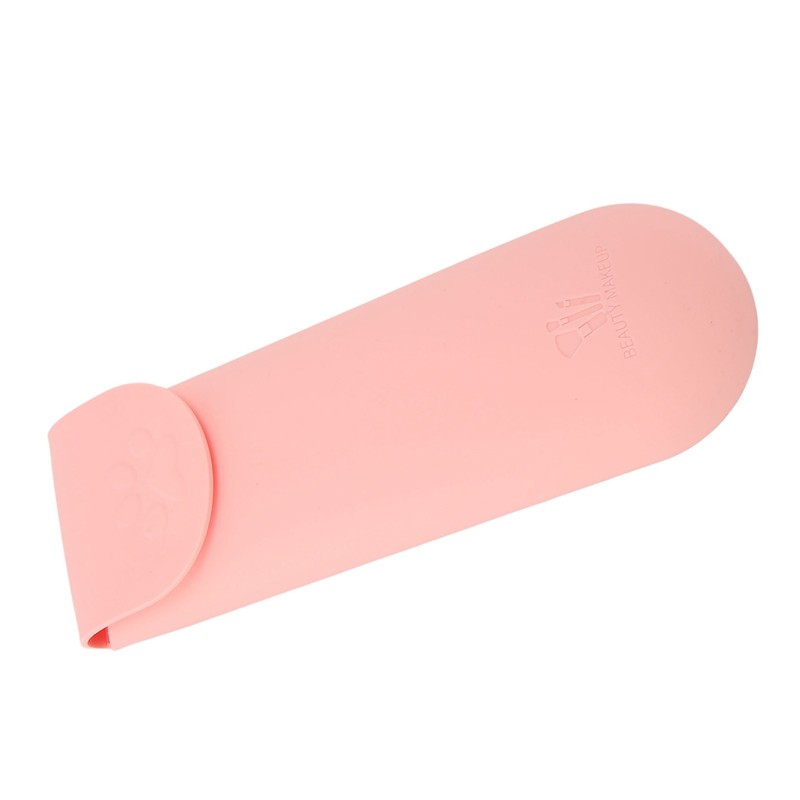 Silicone Makeup Organizer Waterproof Dustproof Portable Large Capacity Soft Flip