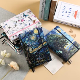 2026 A5 Week-to-View Diary (Jan 2026 - Dec 2026) – Dream Village, Colorful Monthly Tabs, Elastic Pen Holder, Pen Loop, Inner Pocket
