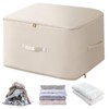 WHFDC Ultra Space Saving Self Compression Organizer Quilt Compression Storage