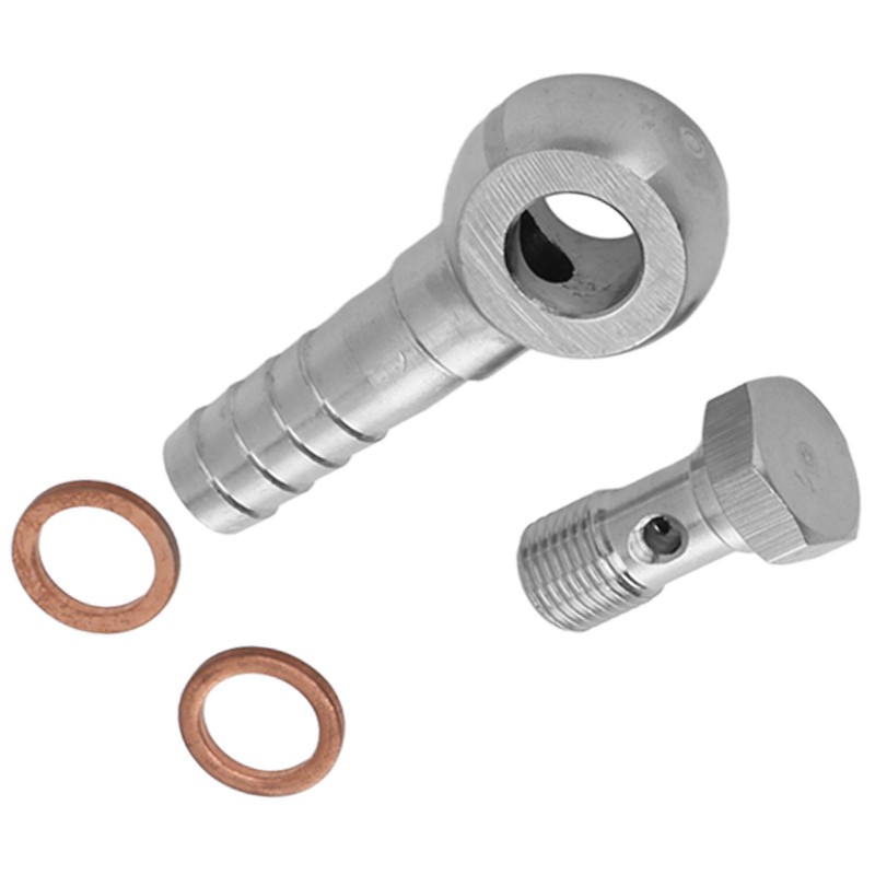 Brake Banjo Bolt M10x1.0 to 1/4 in Brake Line Banjo