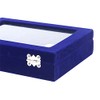 MeJell 24 Slot Velvet Glass Jewelry Box Organizer Rings Earrings